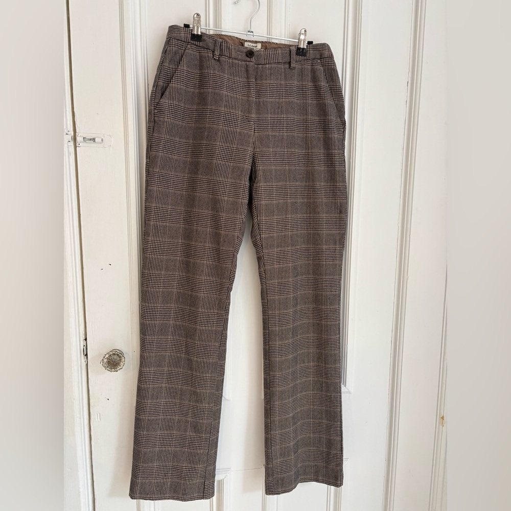 LL Bean Fully Lined Tweed Trousers Classic Fit Size 6 Women’s